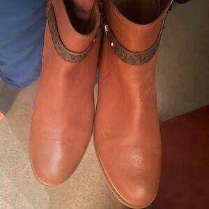 Michael Kors Tan Leather Ankle Booties